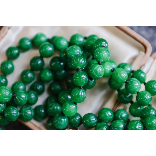 26 - Pearl Set Necklace with Citrine and Gem Stone Clasp Twin Strand