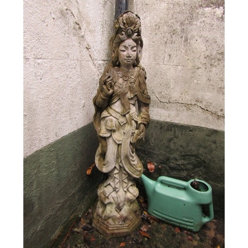 5 - Composite Stone Garden Figure Approximately 3ft 2 Inches High