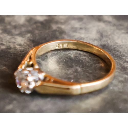 61 - Diamond Solitaire Ring Mounted on Eighteen Carat Gold Band Size L