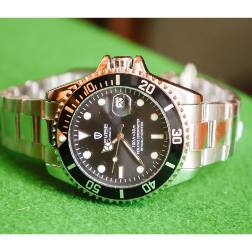 70 - Tevise Gentleman's Water Resistant Steel Case Chronometer Sports Watch One Hundred Foot Water Resist... 