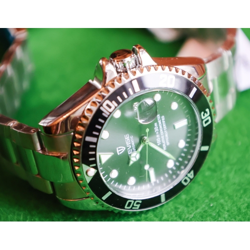 70 - Tevise Gentleman's Water Resistant Steel Case Chronometer Sports Watch One Hundred Foot Water Resist... 