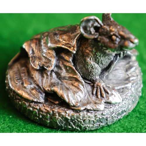76 - Silver Field Mouse Table Piece 4cm Diameter