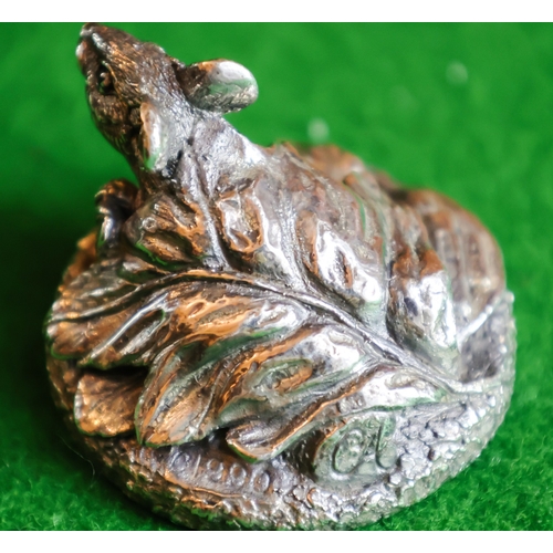 76 - Silver Field Mouse Table Piece 4cm Diameter
