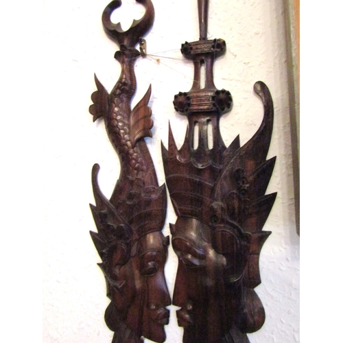 89 - Eastern Tribal Wall Hanging Approximately 22 Inches High