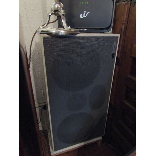 92 - Two High Quality Vintage Speakers Each Approximately 24 Inches High