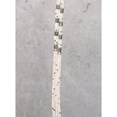 102 - Cultured Pearl Wrap Around Form Necklace of Good Length