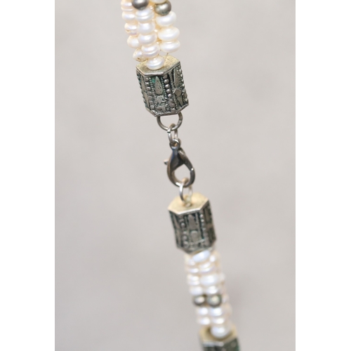 102 - Cultured Pearl Wrap Around Form Necklace of Good Length