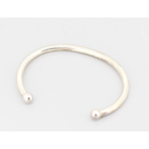 108 - Sterling Silver Torc Cuff Bracelet Inner Width 6cm