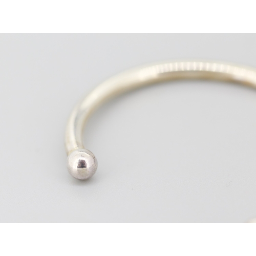 108 - Sterling Silver Torc Cuff Bracelet Inner Width 6cm