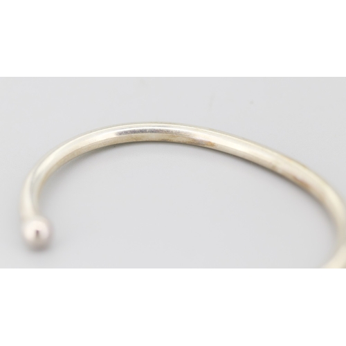 108 - Sterling Silver Torc Cuff Bracelet Inner Width 6cm