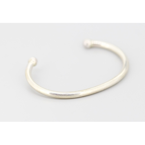 108 - Sterling Silver Torc Cuff Bracelet Inner Width 6cm