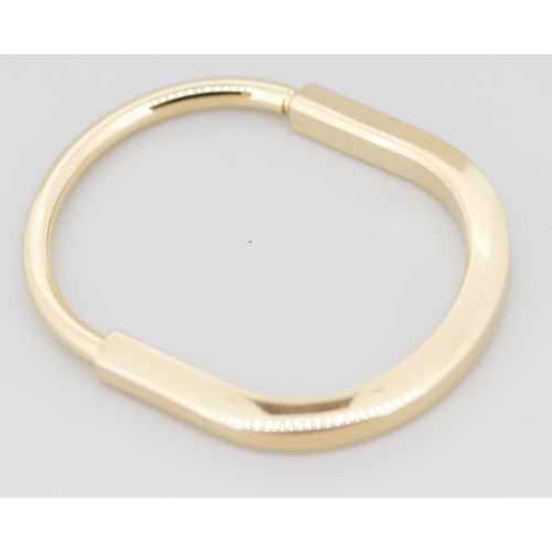 11 - Tiffany & Co 18 Carat Yellow Gold Tiffany Lock Bangle Inner Width 5.5cm with Original Presentation C... 