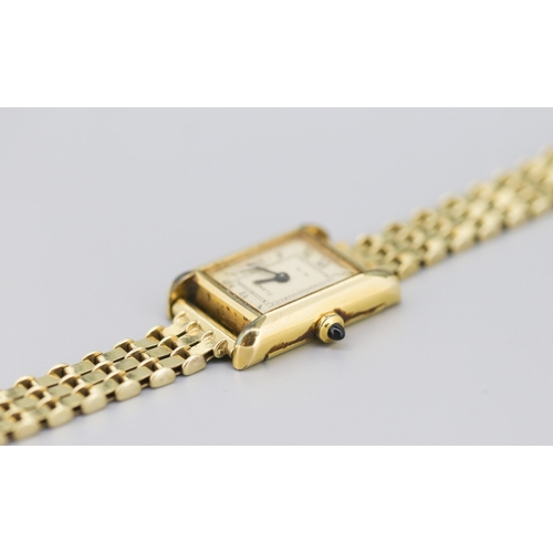 110 - 18 Carat Gold Electroplated NM Ladies Quartz Wristwatch Roman Numerals