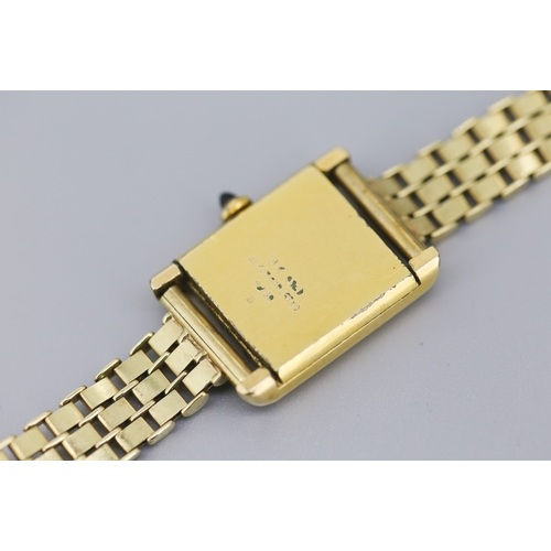 110 - 18 Carat Gold Electroplated NM Ladies Quartz Wristwatch Roman Numerals