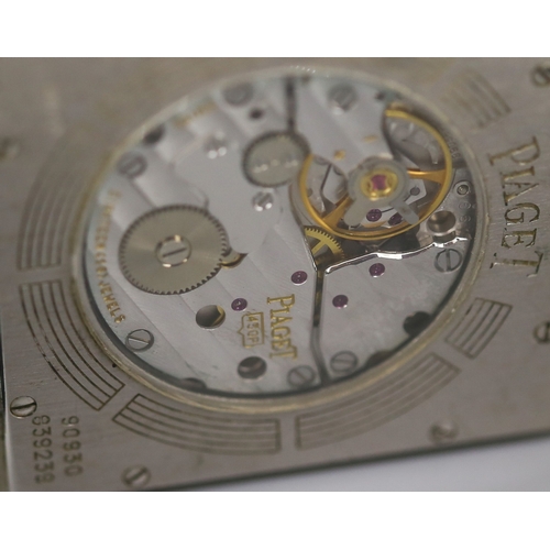 116 - Piaget Altiplano 18 Carat White Gold Cased Swiss Made Gentleman's Wristwatch Roman Numerals Navy Dia... 