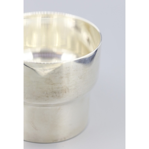 118 - Irish Silver Cup 8cm Diameter Top 7cm High Hallmarked Rionore of Kilkenny Ltd, Dublin 1971