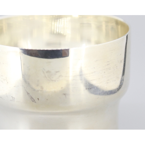 118 - Irish Silver Cup 8cm Diameter Top 7cm High Hallmarked Rionore of Kilkenny Ltd, Dublin 1971