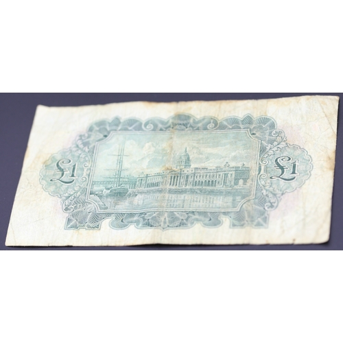 251 - One Pound Ploughman Banknote Issued by Bank of Ireland 6-5-29