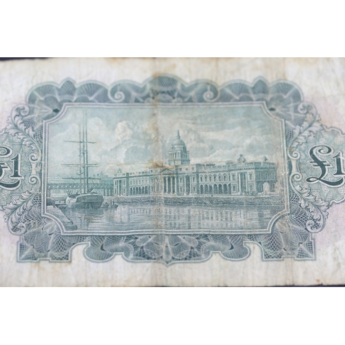 251 - One Pound Ploughman Banknote Issued by Bank of Ireland 6-5-29