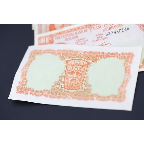 252 - Four Ten Shilling Banknotes Issued by The Central Bank of Ireland 25-5-66, 1-10-60, 25-10-47, 6-6-68