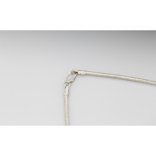 265 - BiColour Tourmaline Set Pendant Mounted in Sterling Silver 2cm High Set on Sterling Silver Chain 40c... 