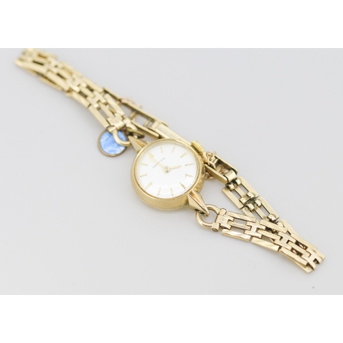 269 - Certina Ladies 9 Carat Yellow Gold Swiss Made Wristwatch Bracelet 18cm Long