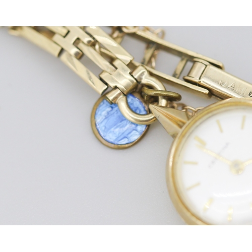 269 - Certina Ladies 9 Carat Yellow Gold Swiss Made Wristwatch Bracelet 18cm Long