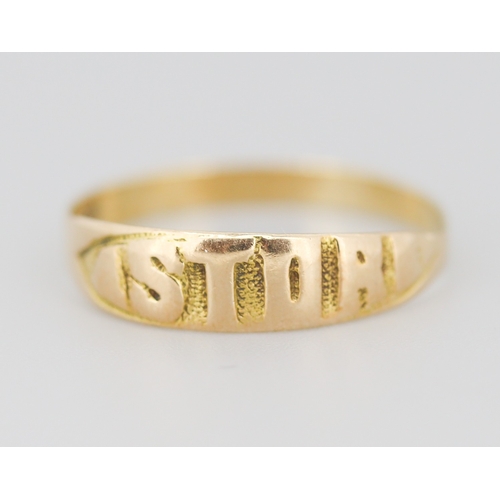 274 - 9 Carat Yellow Gold 'Astore' Band Ring Size T
