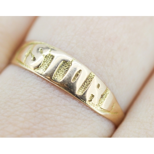 274 - 9 Carat Yellow Gold 'Astore' Band Ring Size T