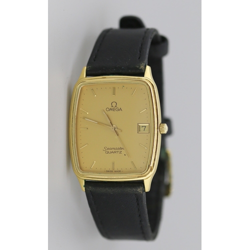 276 - Omega Seamaster Quartz Swiss Made Unisex Watch Date Aperture