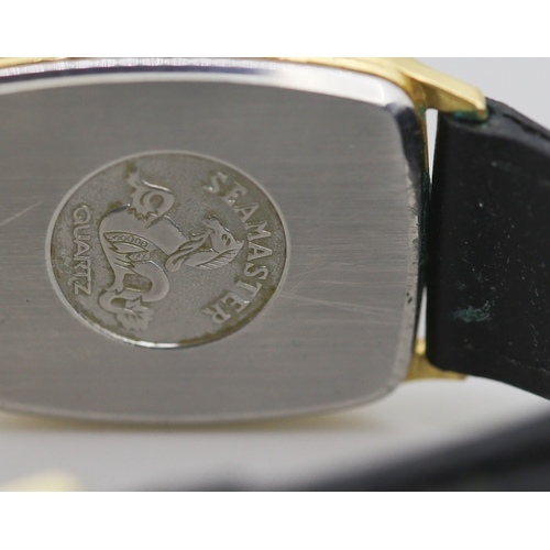 276 - Omega Seamaster Quartz Swiss Made Unisex Watch Date Aperture