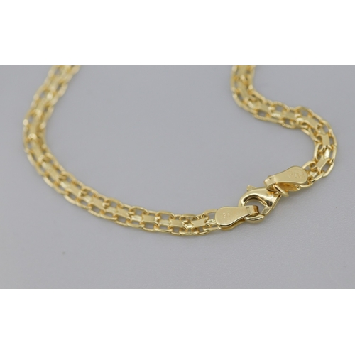 278 - 9 Carat Yellow Gold Chain Link Bracelet 21cm Long