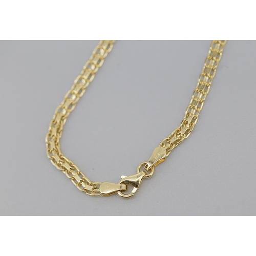 278 - 9 Carat Yellow Gold Chain Link Bracelet 21cm Long