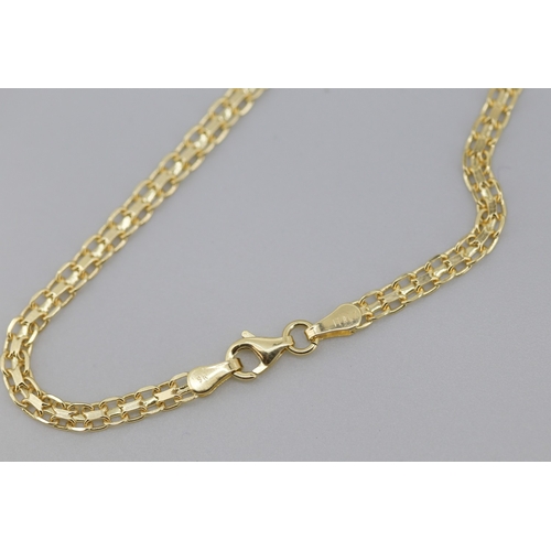 278 - 9 Carat Yellow Gold Chain Link Bracelet 21cm Long