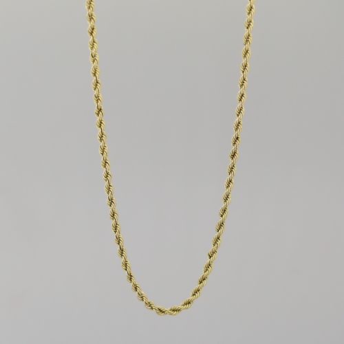 280 - 9 Carat Rope Chain Necklace 60cm Long