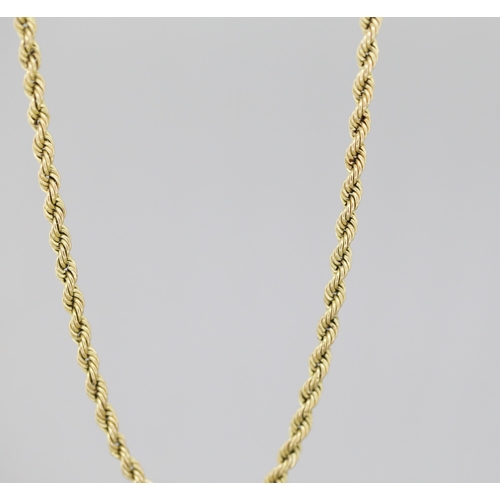 280 - 9 Carat Rope Chain Necklace 60cm Long