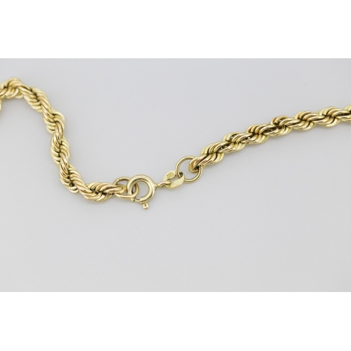 280 - 9 Carat Rope Chain Necklace 60cm Long