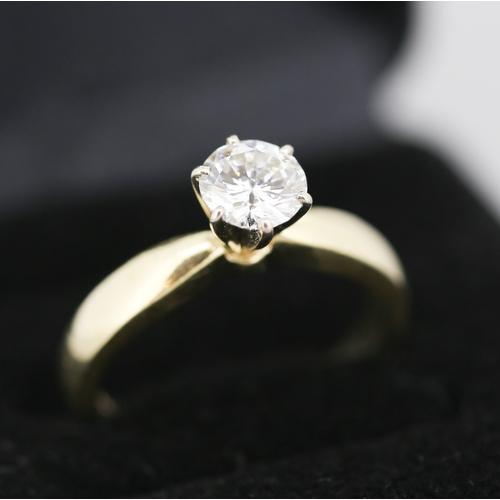 286 - Diamond Solitaire Six Claw Set Mounted in 14 Carat Yellow gold Total Diamond Carat Weight Approximat... 