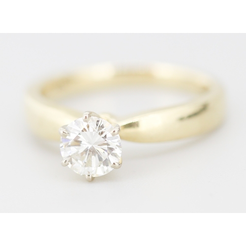 286 - Diamond Solitaire Six Claw Set Mounted in 14 Carat Yellow gold Total Diamond Carat Weight Approximat... 