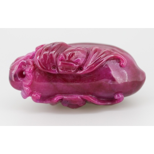288 - Detailed Carved Tourmaline Boulder 8cm