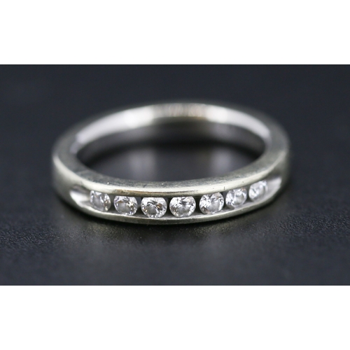 296 - Diamond Seven Stone Channel Set Ring Mounted in 14 Carat White Gold Ring Size J
