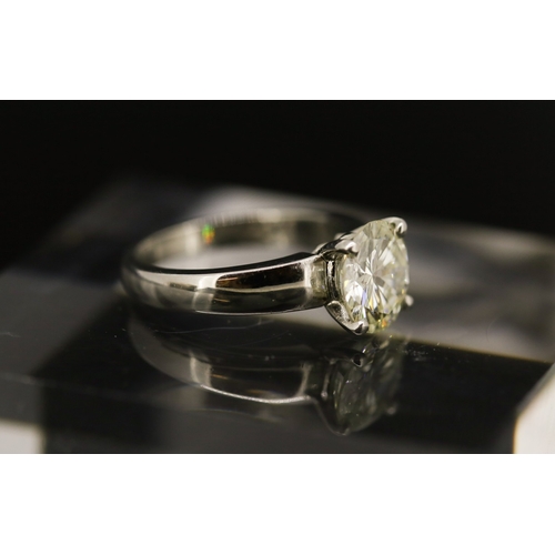 338 - Diamond Solitaire Four Claw Set Mounted in Platinum Total Diamond Carat Weight 2.6ct Ring Size O