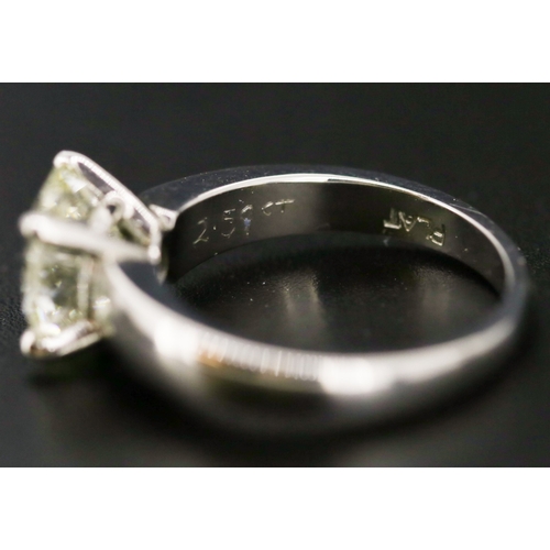 338 - Diamond Solitaire Four Claw Set Mounted in Platinum Total Diamond Carat Weight 2.6ct Ring Size O