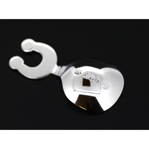 344 - Irish Silver Caddy Spoon Hallmarked Dublin 1973 Gleninsheen Collar Motif to Commemorate Ireland's En... 