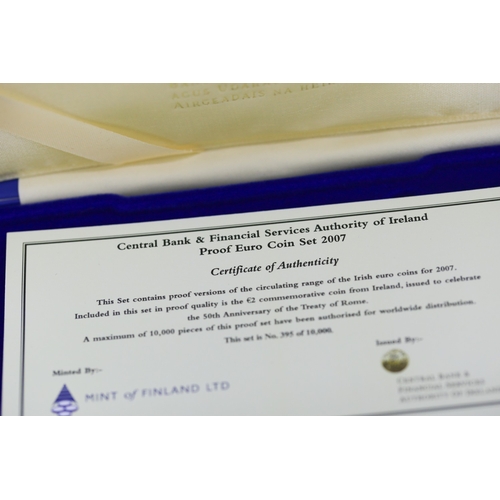 354 - Central Bank and Financial Serviced Authority of Ireland Proof Euro Coin Set Dated 2007 Encapsulated... 