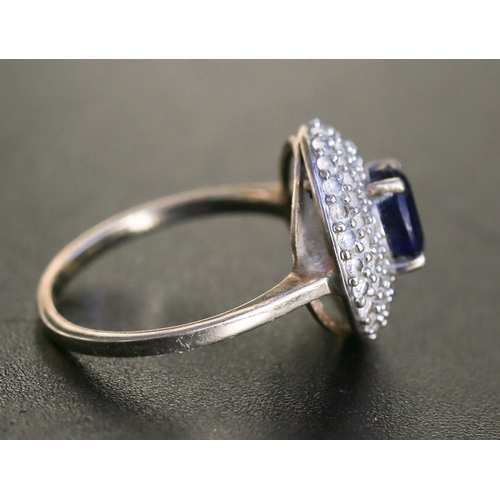 39 - Attractively Detailed Gemset Cluster Ring Mounted in 9 Carat Yellow Gold Ring Size N and a Half