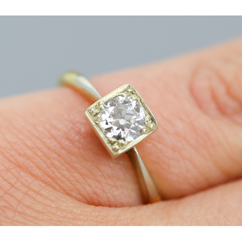 46 - Diamond Solitaire Ring Mounted in 18 Carat Yellow Gold Ring Size M Diamond Carat Weight Approximatel... 