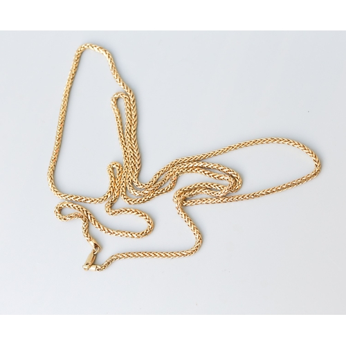 5 - 9 Carat Yellow Gold Wheat Link Chain 92cm Long