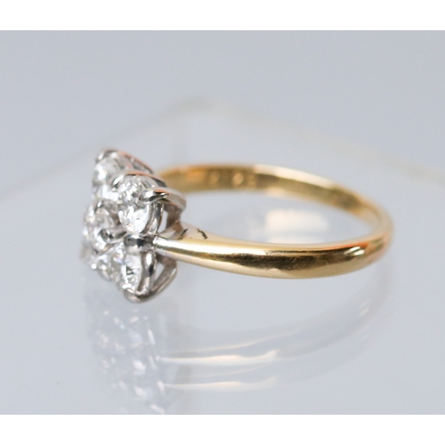 6 - Diamond Brilliant Cut Five Stone Set Ring Mounted in 18 Carat Yellow Gold Total Diamond Carat Weight... 