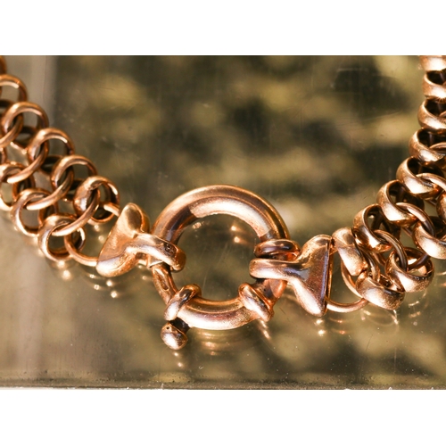8 - 9 Carat Yellow Gold Fancy Link Bracelet 20cm Long 1cm Wide
